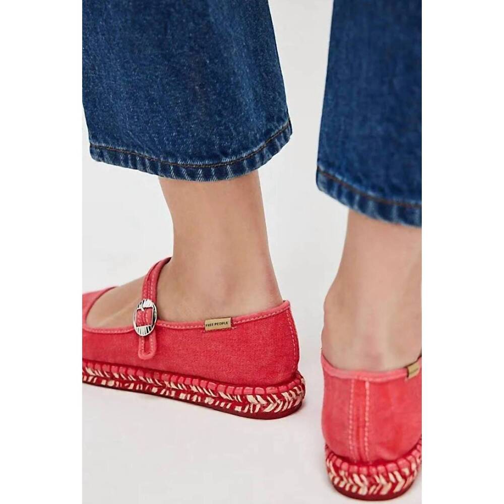 Free People Red Mary Jane Espadrille Flats - Picture 6 of 8
